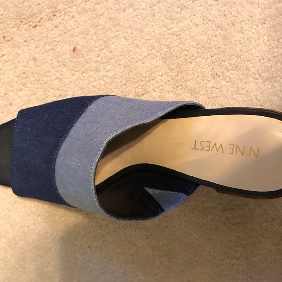 Nine West Two-Tone Denim Pumps - Picture 3 of 3